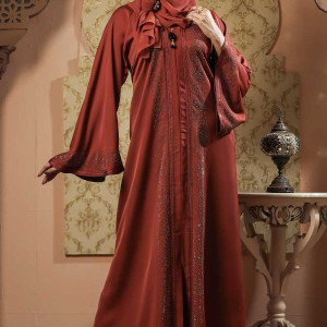 Navy Blue Color Borka Design with Stone Work